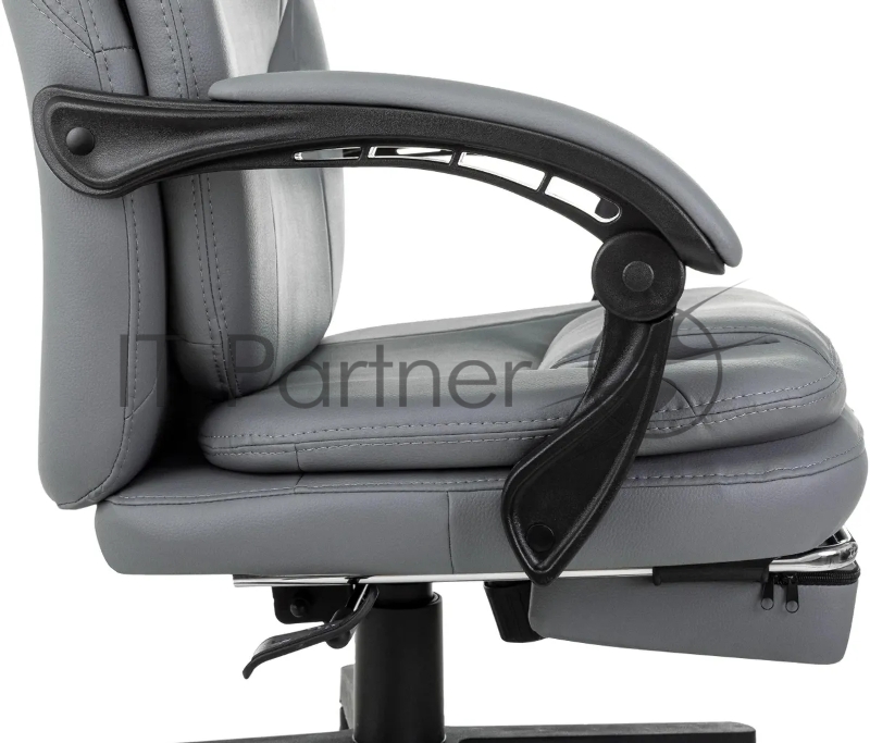 Кресло руководителя Бюрократ CH-868N-F серый эко.кожа крестов. пластик подст.для ног