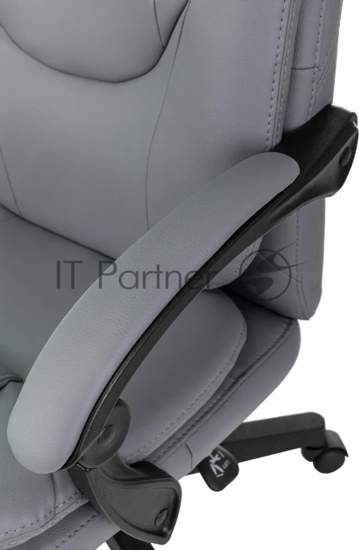 Кресло руководителя Бюрократ CH-868N-F серый эко.кожа крестов. пластик подст.для ног