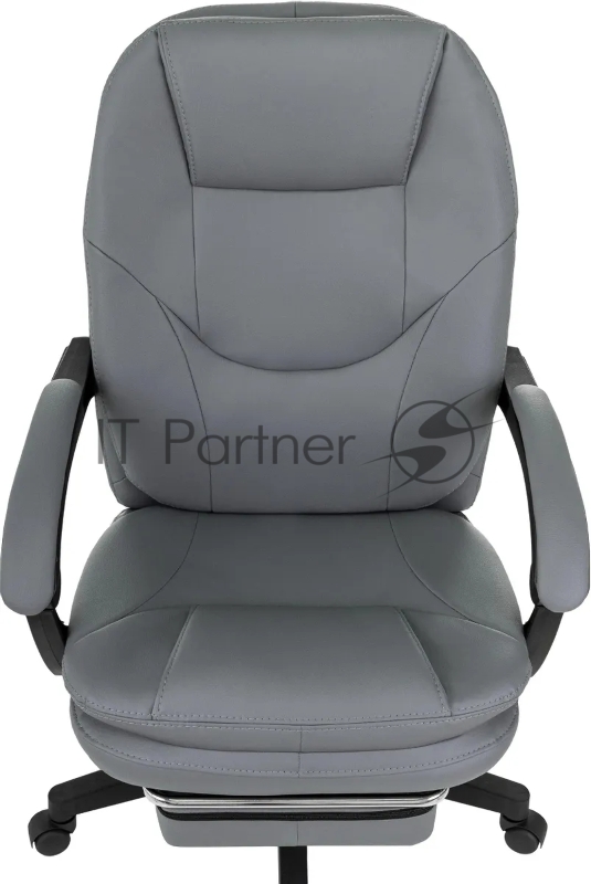 Кресло руководителя Бюрократ CH-868N-F серый эко.кожа крестов. пластик подст.для ног