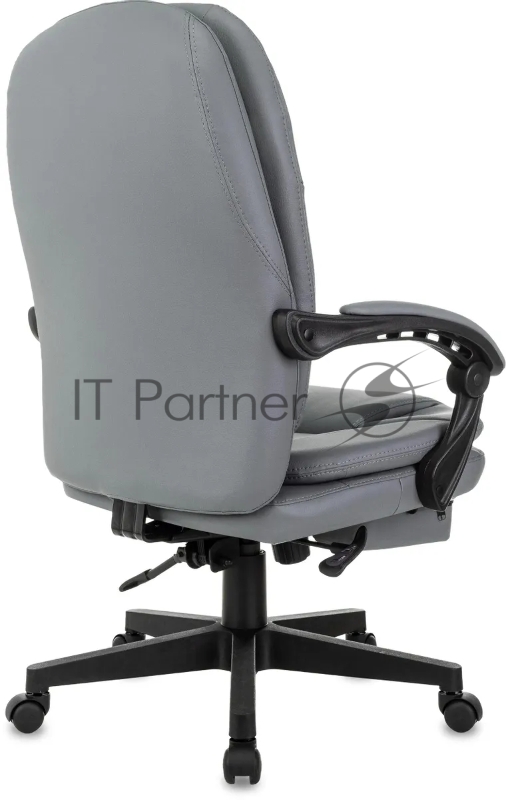 Кресло руководителя Бюрократ CH-868N-F серый эко.кожа крестов. пластик подст.для ног