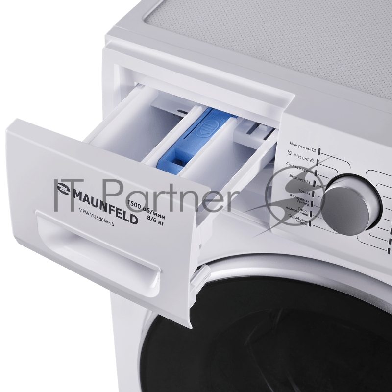 Стиральная машина c сушкой инвертором и паром MAUNFELD MFWM1586WHS