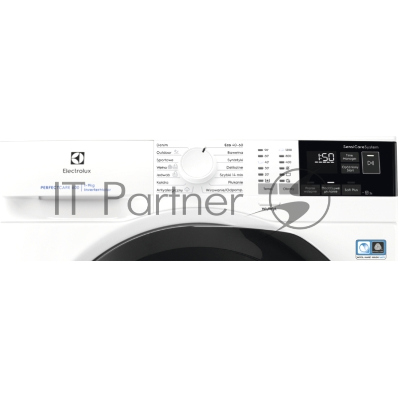 Стиральная машина ELECTROLUX 85x60x54.7, фронтальная загрузка, 9 кг, отжим до 1200 об/мин, цифровой дисплей,панель управления на польском языке ,в комплекте наклейка на русском
