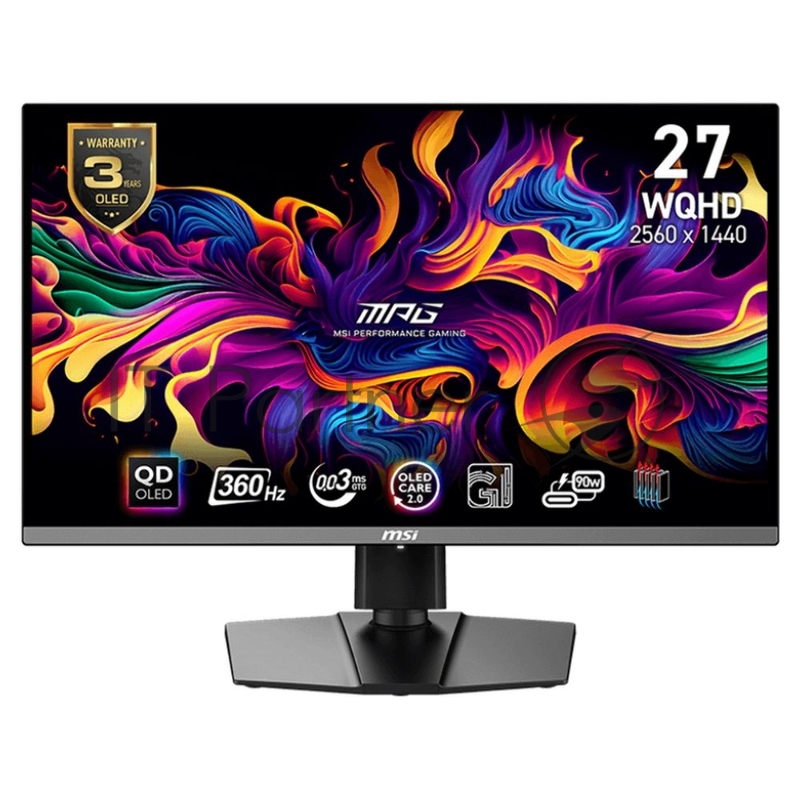 Монитор MSI 26.5 MPG 271QRX QD-OLED Black (QD-OLED, 2560x1440, DP+Thunderbolt, 0.03 ms, 178°/178°, 250 cd/m, 1000:1 (100M:1), 360Hz, Pivot)