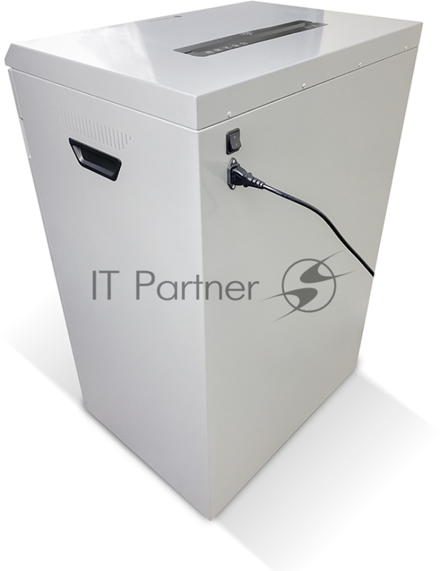 Уничтожитель документов ГЕЛЕОС УА160-5, DIN P-5 (4 ур-нь секр.), фрагмент 1,9х15мм, 21-24 лист (70г/м2), CD/пл.карты/скрепки/скобы, 160 литров