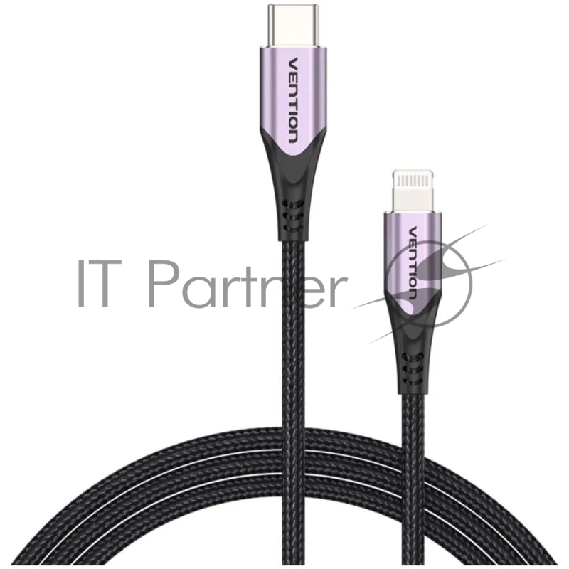Кабель Vention USB 2.0 CM/Lightning 8M для iPad/iPhone - 1м. Фиолетовый