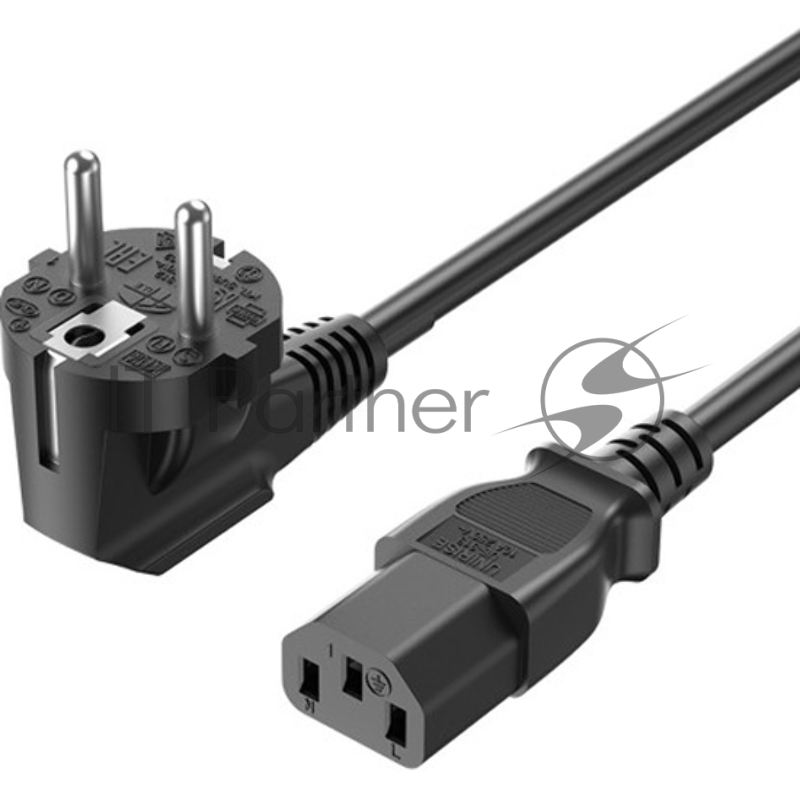 Кабель питания Vention C5, угловая вилка - 1.8м. Чёрный