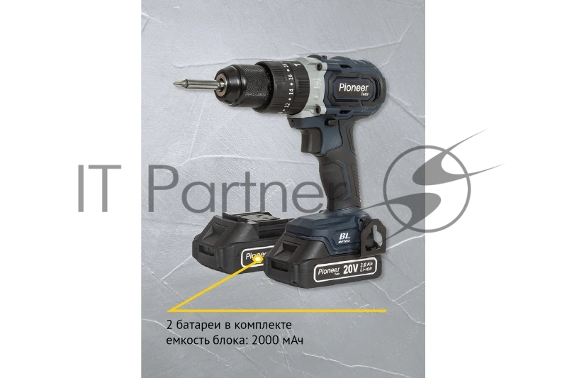 Дрель-шуруповерт аккумуляторная Pioneer CID-E2002CB