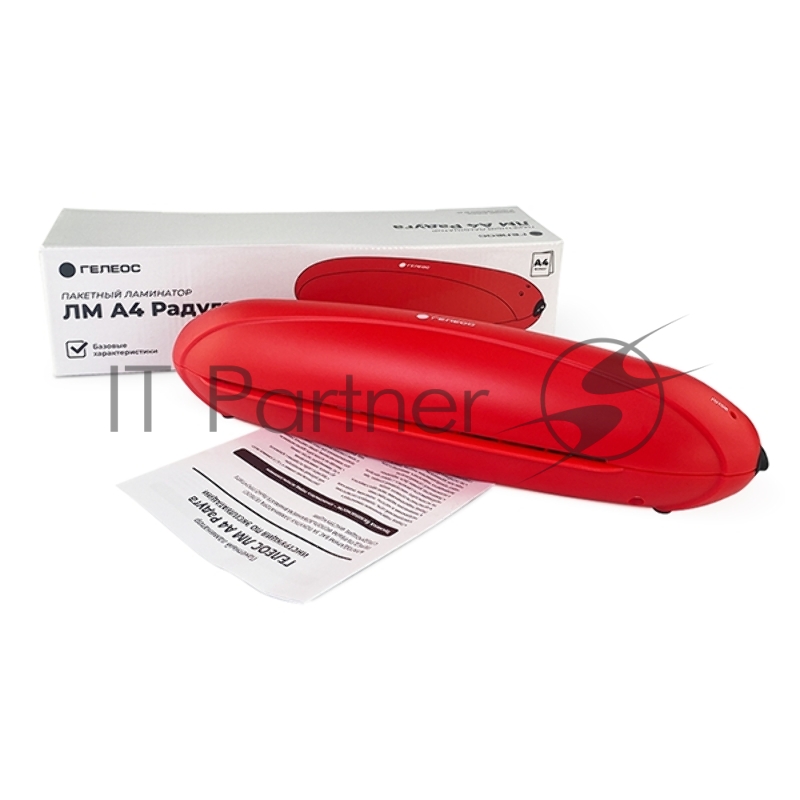 Ламинатор Heleos ЛМА4РК красный/черный A4 (75-150мкм) 25см/мин (2вал.) лам.фото