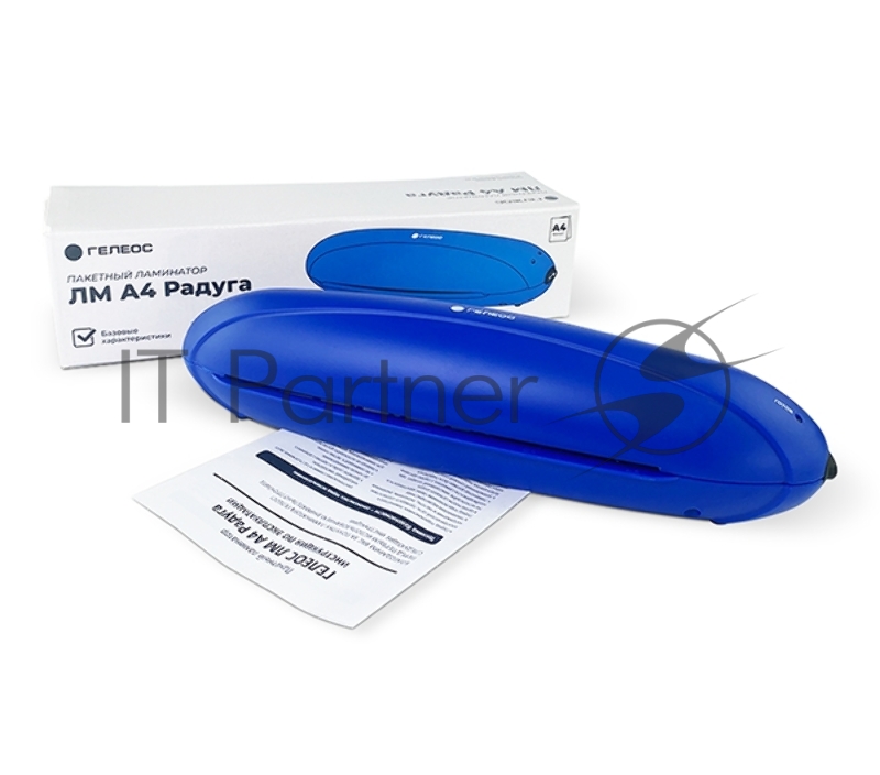 Ламинатор Heleos ЛМА4РС синий/черный A4 (75-150мкм) 25см/мин (2вал.) лам.фото