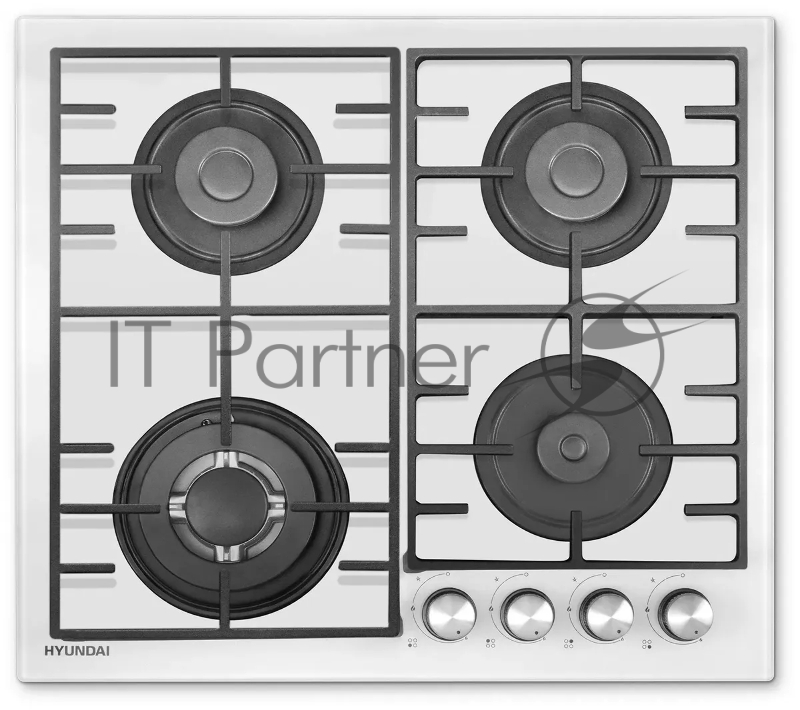 Газовая варочная поверхность Hyundai HHG 6438 WG белый