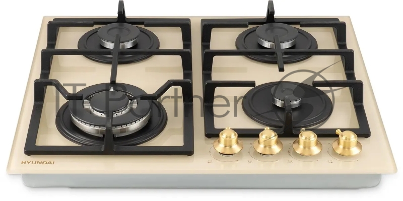 Газовая варочная поверхность Hyundai HHG 6436 BE бежевый