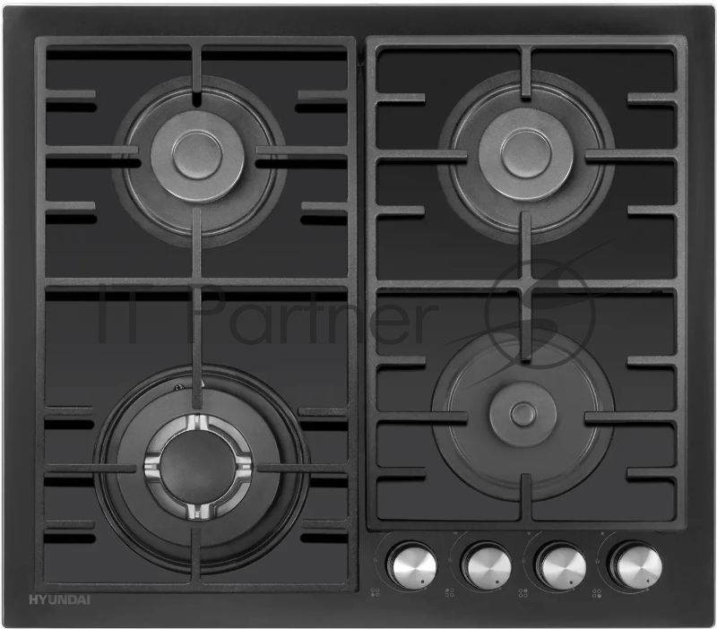 Газовая варочная поверхность Hyundai HHG 6438 BG черный