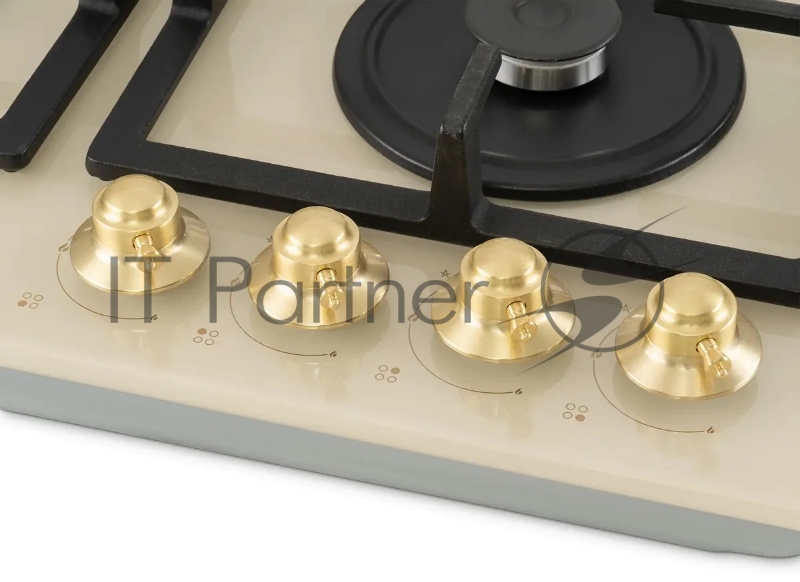 Газовая варочная поверхность Hyundai HHG 6434 BE бежевый