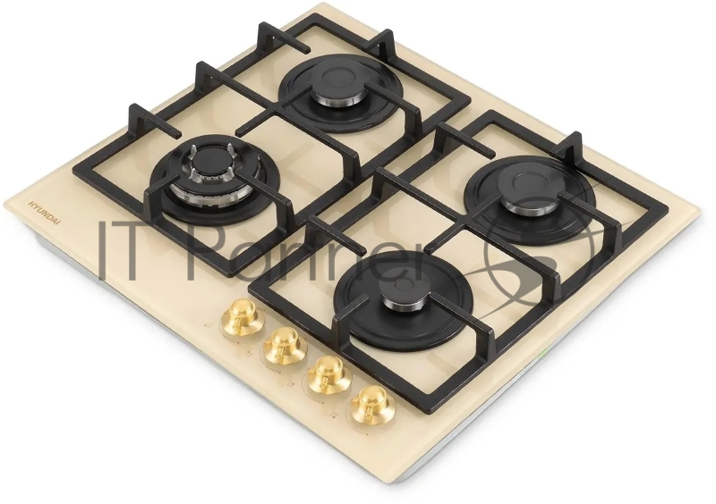 Газовая варочная поверхность Hyundai HHG 6434 BE бежевый