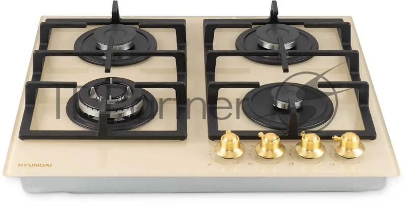 Газовая варочная поверхность Hyundai HHG 6434 BE бежевый