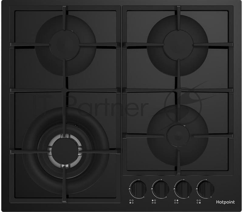 Газовая варочная поверхность Hotpoint HG 62FA/BK черный