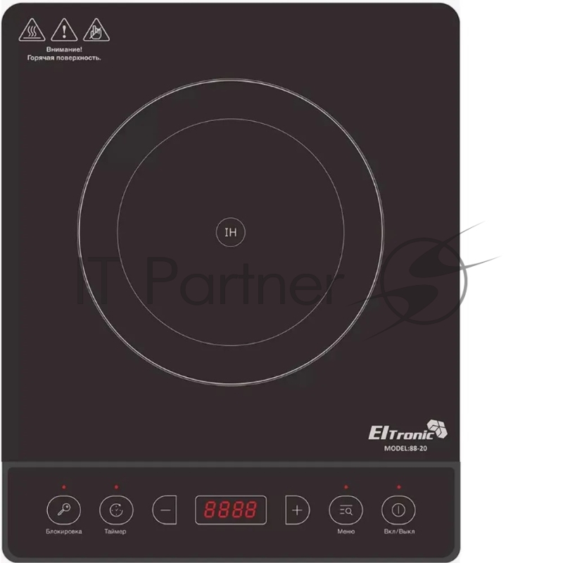 Плитка эл. наст. ELTRONIC 1 конфорка (88-20) индукционная (черная)
