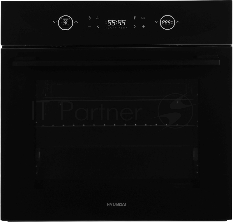 Духовой шкаф Электрический Hyundai HEO 6752 BG черное стекло