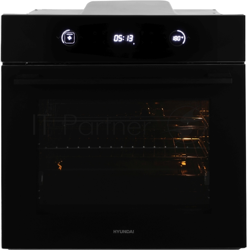 Духовой шкаф Электрический Hyundai HEO 6752 BG черное стекло