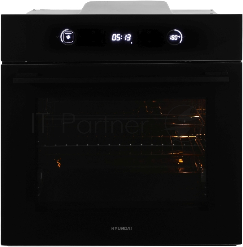 Духовой шкаф Электрический Hyundai HEO 6752 BG черное стекло