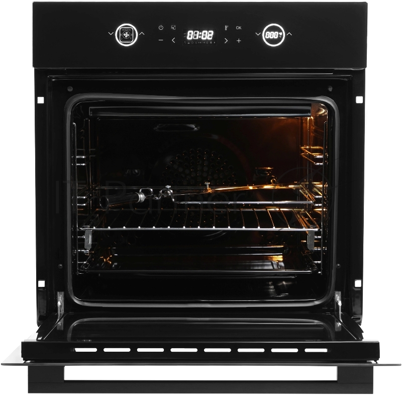 Духовой шкаф Электрический Hyundai HEO 6752 BG черное стекло