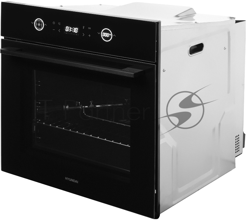 Духовой шкаф Электрический Hyundai HEO 6752 BG черное стекло