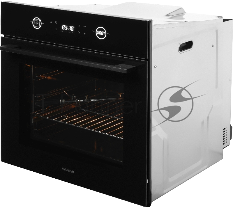 Духовой шкаф Электрический Hyundai HEO 6752 BG черное стекло