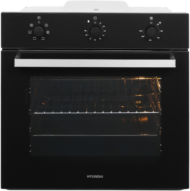 Духовой шкаф Электрический Hyundai HEO 6631 BG черное стекло