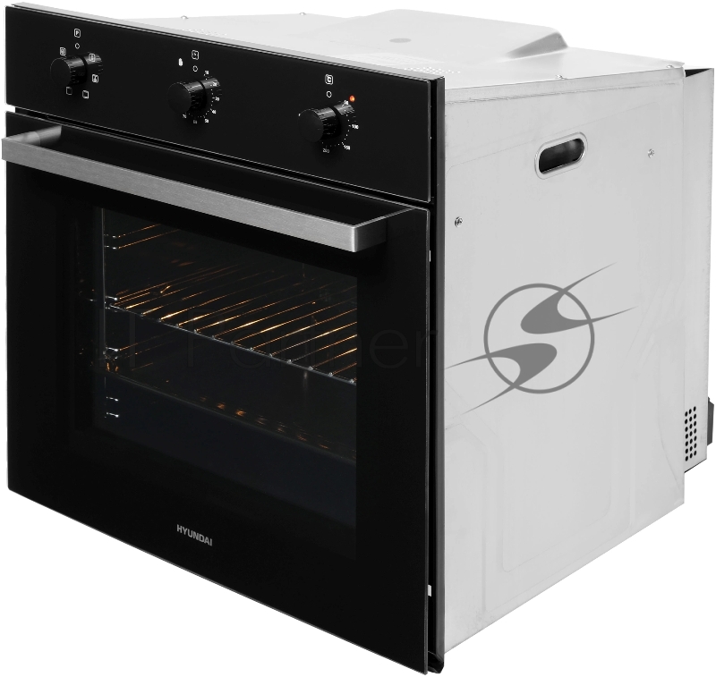 Духовой шкаф Электрический Hyundai HEO 6631 BG черное стекло