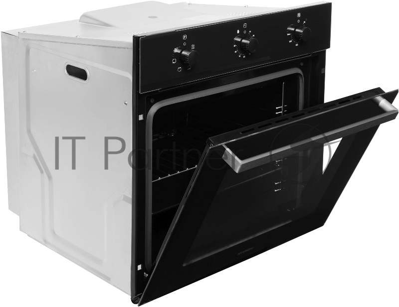 Духовой шкаф Электрический Hyundai HEO 6631 BG черное стекло