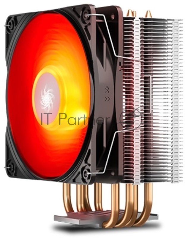 Кулер DEEPCOOL GAMMAXX 400 V2 RED TDP 180W IntelLGA1700/1200/1151/1150/11 , PWM, Red Led Fan 120mm, 4 тепл. трубки прямого контакта ) RET