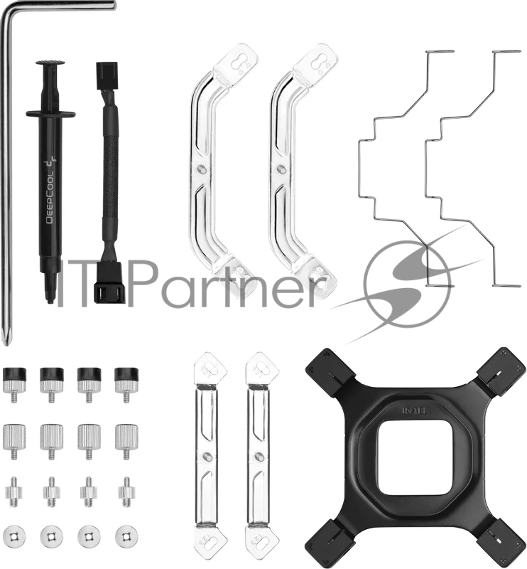 Кулер DEEPCOOL AK500 WH LGA20XX/1700/1200/115X/AM5/AM4 (9шт/кор, TDP 240W, PWM, Fan 120mm, 5 тепл. Трубок, Copper Base, белый) RET