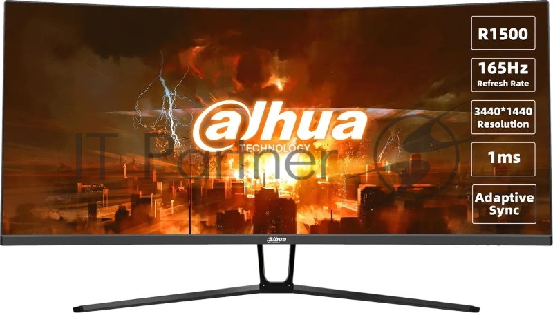 Монитор Dahua 34 DHI-LM34-E330C черный VA LED 21:9 HDMI матовая 3000:1 350cd 178гр/178гр 3440x1440 165Hz VGA DP Quad 2K (1440p) 7.24кг