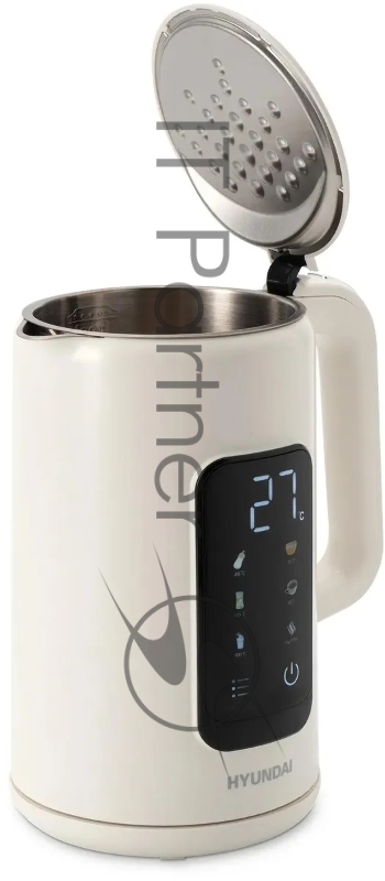 Чайник электрический Hyundai HYK-S4606 1.7л. 2200Вт кремовый корпус: металл