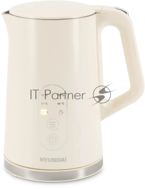 Чайник электрический Hyundai HYK-S3605 1.7л. 2200Вт кремовый корпус: металл
