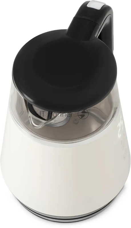 Чайник электрический Hyundai HYK-G3013 1.0л. 2200Вт белый/черный корпус: стекло