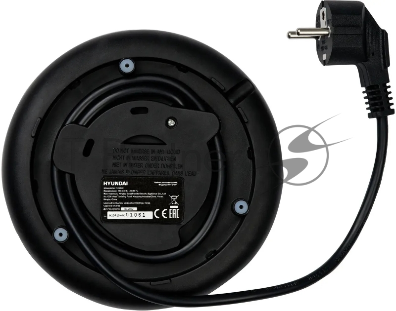 Чайник электрический Hyundai HYK-S4804 1.7л. 2200Вт серый/черный корпус: металл