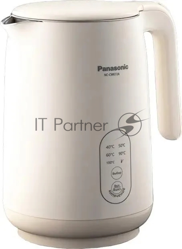 Чайник электрический Panasonic NC-CWK72A 1.5л. 1500Вт бежевый корпус: полупропилен/нержавеющая сталь