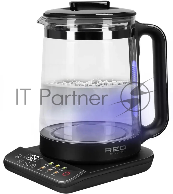 Чайник электрический Red Solution KG1330D 2л. 2000Вт прозрачный/черный корпус: пластик/стекло