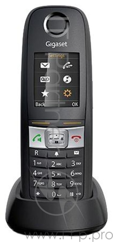 Трубка доп. Dect Gigaset E630H черный для E630