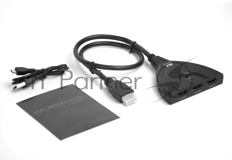 Переключатель Greenconnect HDMI 3 к 1 + USB port (GL-v301ZP)