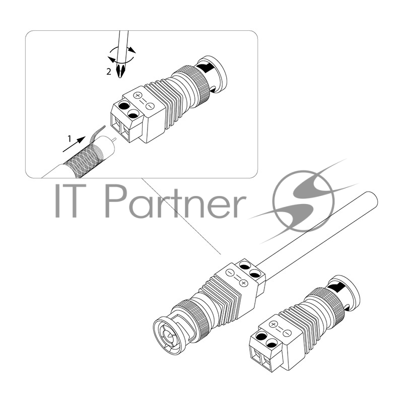 Коннектор Proconnect (05-3076-4) РАЗЪЁМ штекер BNC с клеммной колодкой