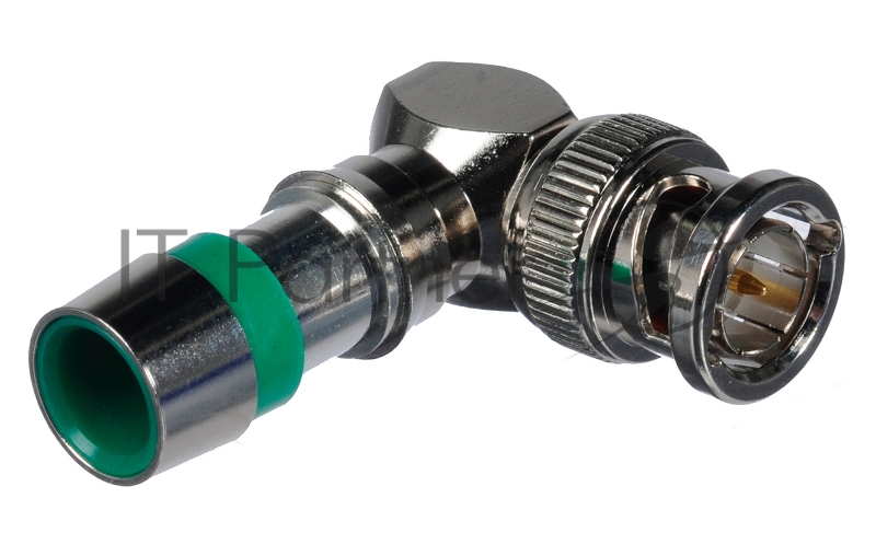 Разъемы Kramer Electronics CC-BNC-R6 (CON-COMP-BNC/M/RA/RG-6) BNC угловые компрессионные для коаксиального кабеля RG-6 (BC-1X)