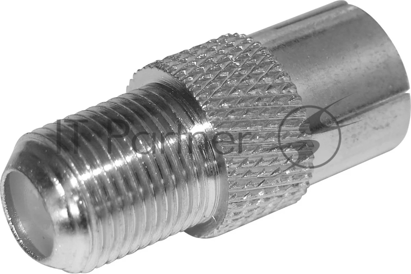 Переход гнездо F –гнездо TV. Коаксиальный переходник F на TV гнездо, никелированный сплав меди