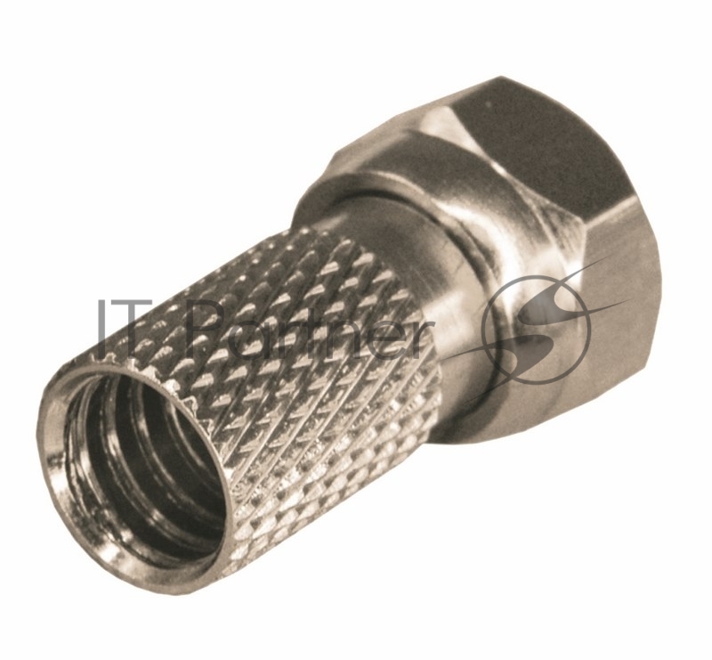 Разъем антенный на кабель, штекер F для кабеля SAT (с резиновым уплотнителем), (5шт.) (пакет) PROconnect