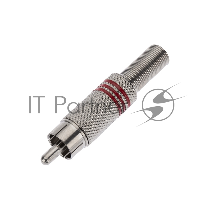 Разъем штекер RCA металл под винт черный/красный REXANT