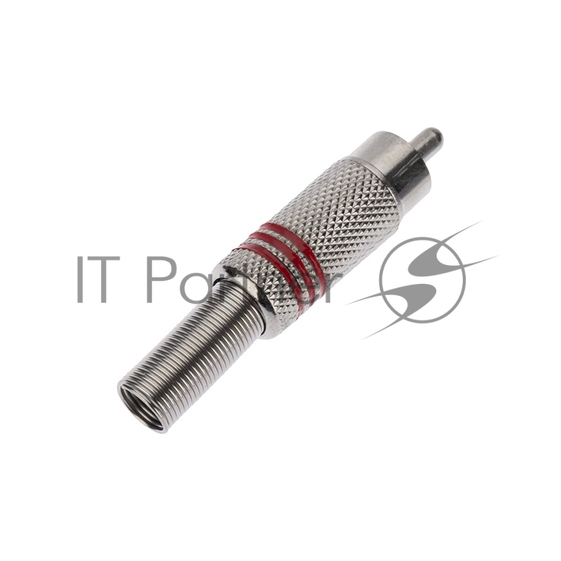 Разъем штекер RCA металл под винт черный/красный REXANT