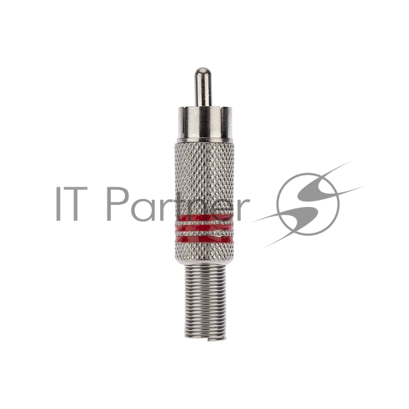 Разъем штекер RCA металл под винт черный/красный REXANT