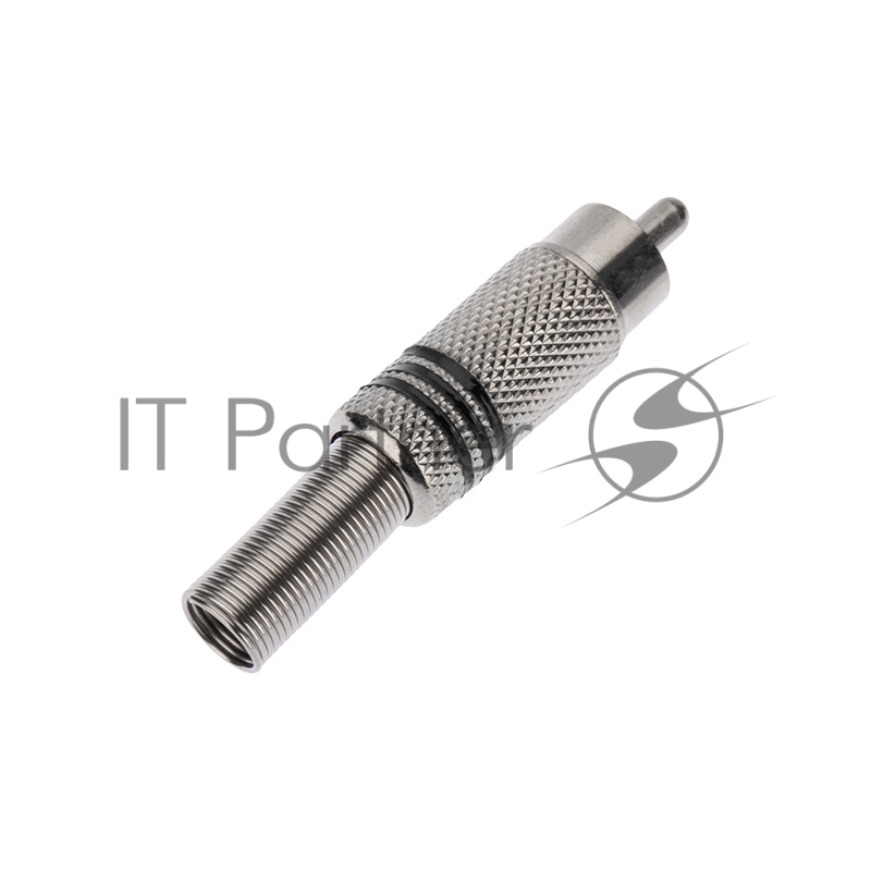 Разъем штекер RCA металл под винт ZN черный/красный PROCONNECT