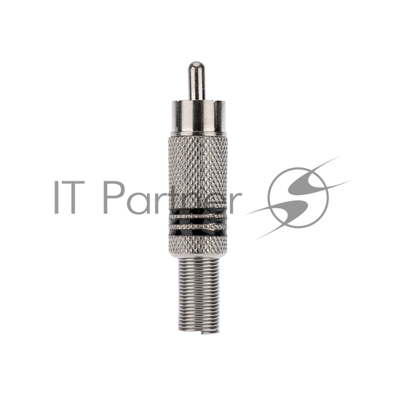 Разъем штекер RCA металл под винт ZN черный/красный PROCONNECT